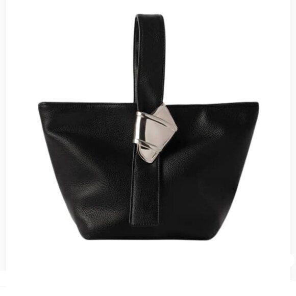 Brandon Maxwell For Merit Vegan Leather Clutch Handbag - Picture 1 of 14